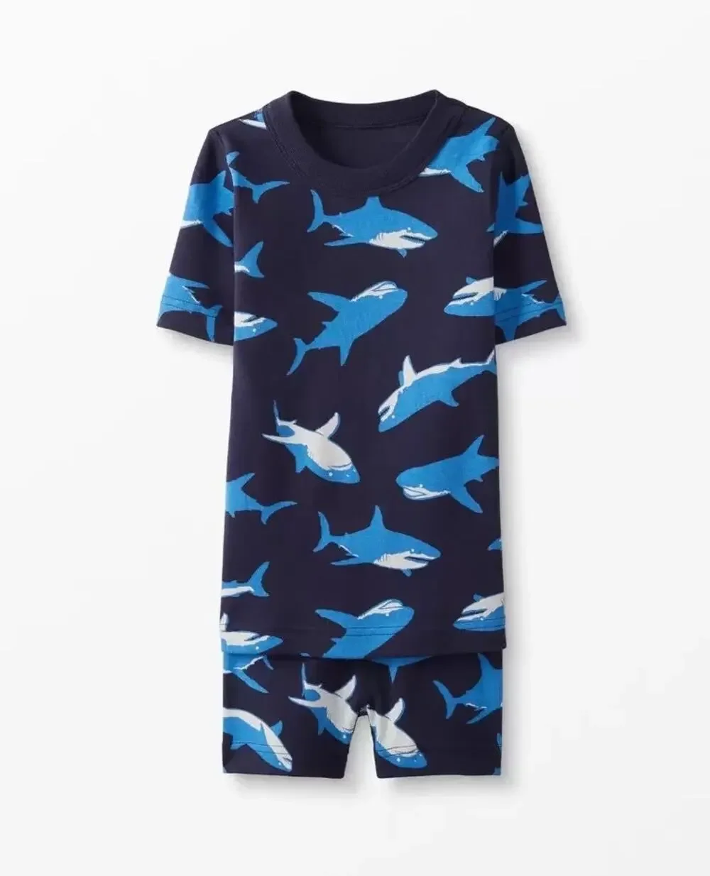 Hanna Andersson Organic Cotton Shark Print Pajama Set 3T
